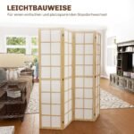 Sulankstoma laisvai pastatoma kambario pertvara, 160 x 170 cm