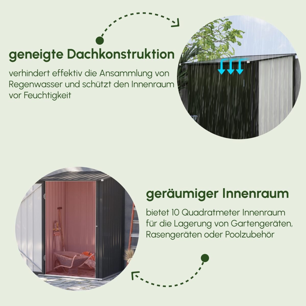 Kompaktiškas plieninis įrankių sandėliukas