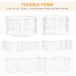 Daugiatikslis apsauginis gyvūnų aptvaras su 8 sekcijomis