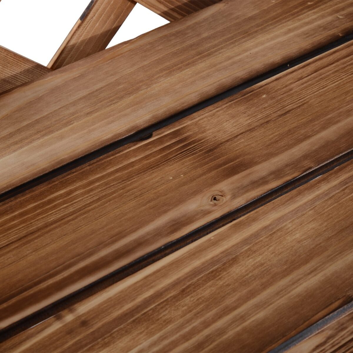 Trijų pakopų augalų lentyna iš kėnio medienos