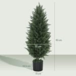 UV spinduliams atsparus 90 cm aukščio dirbtinių kiparisų dviejų dalių rinkinys