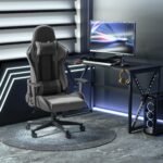 Ergonominė žaidimų ir biuro kėdė su 160° atlošimu ir atramomis