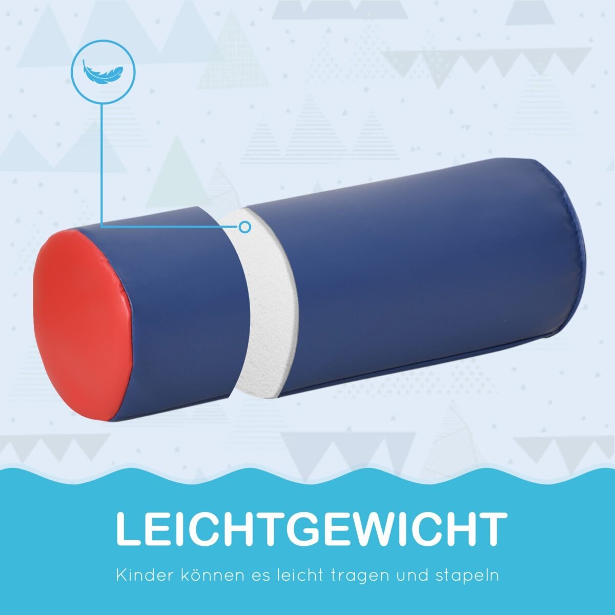 7 dalių minkštas lavinamųjų blokų rinkinys vaikams