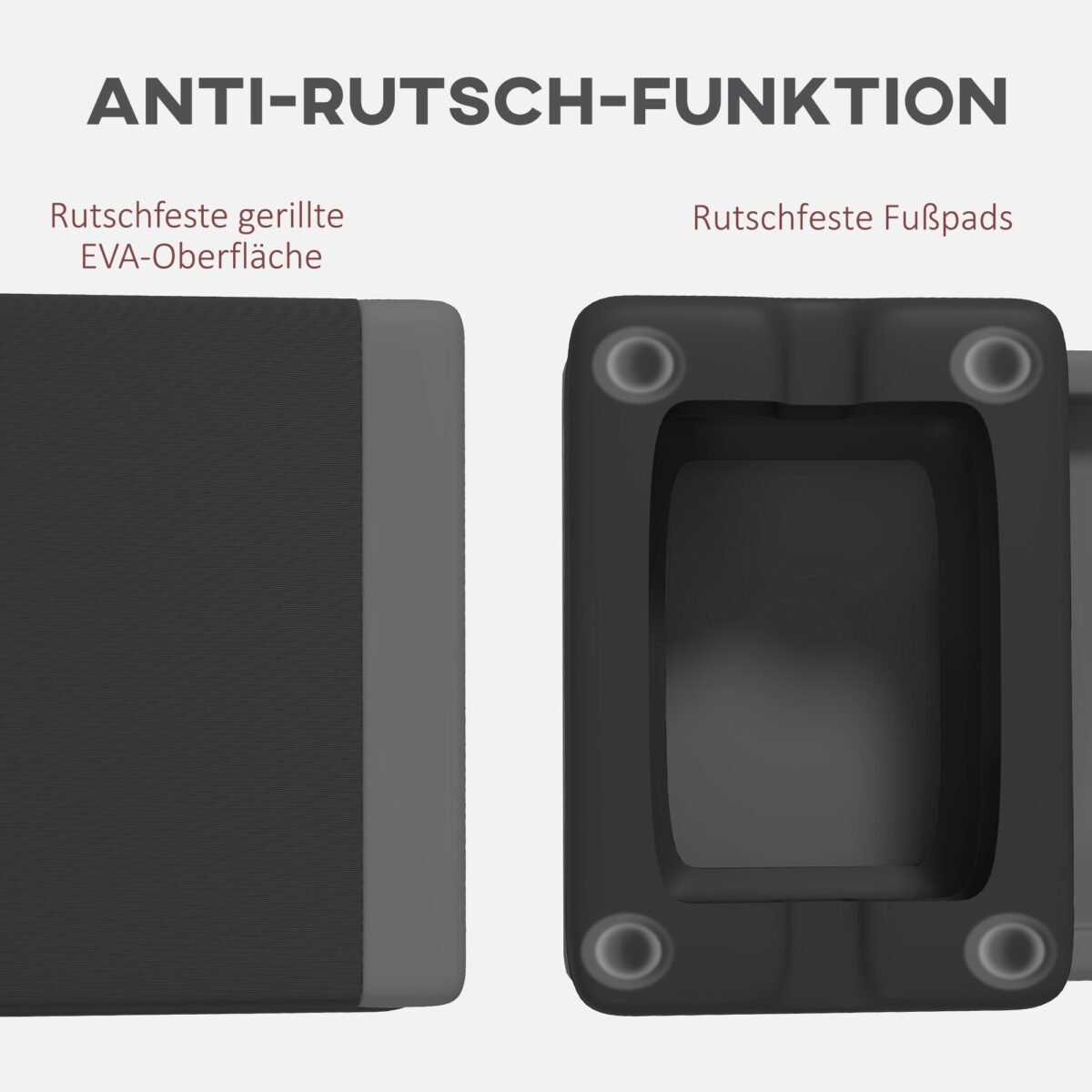 Reguliuojamo aukščio neslystantis fitneso steperis