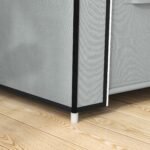 Nešiojama audininė drabužių spinta su užsegamu uždangalu, kabykla ir 2 stalčiais