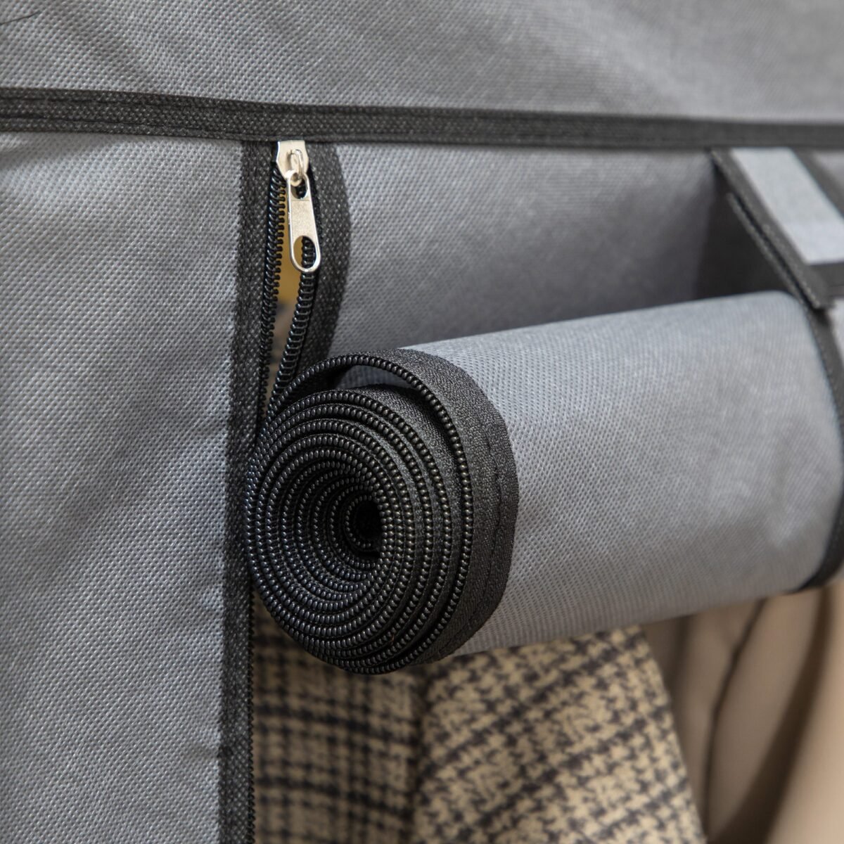 Medžiaginė drabužių spinta su 2 kabyklomis ir 8 lentynomis