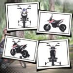 12 V vaikų elektrinis motociklas su nuimamais pagalbiniais ratukais