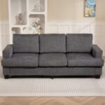 Minkšta 3-vietė sofa su plieniniu rėmu