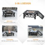 Daugiafunkcis ugniakuras su grilinimo grotelėmis ir apsauga nuo kibirkščių