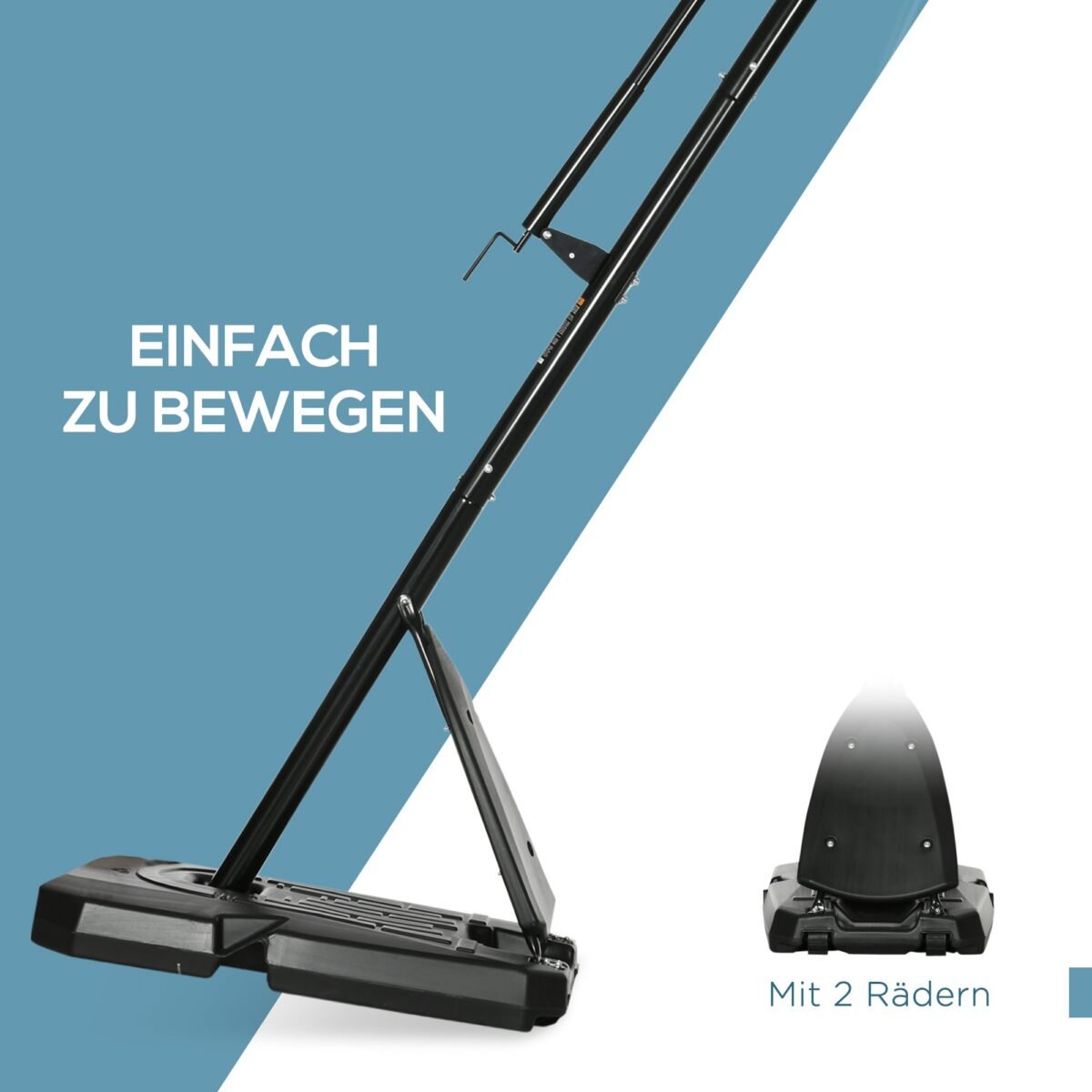 Reguliuojamo aukščio krepšinio stovas su pripildoma baze