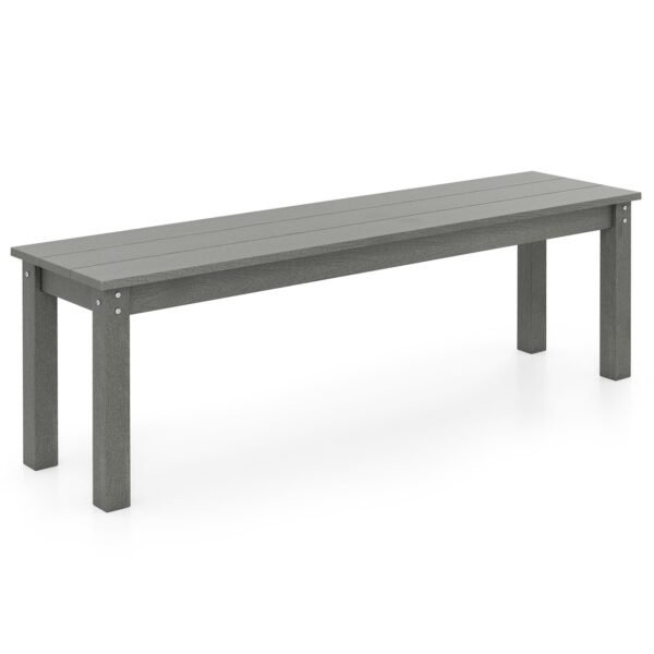 Tvirtas 3 vietų sodo suoliukas be atlošo 140 cm (Pilka)