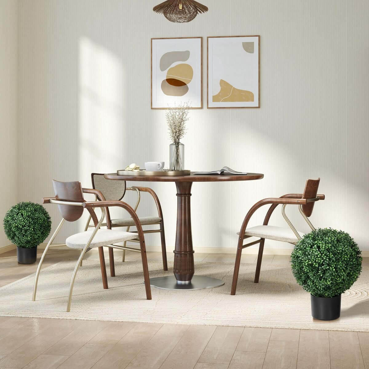 Dirbtinis rutulinis buksmedis, 52x40 cm, 2 vnt.