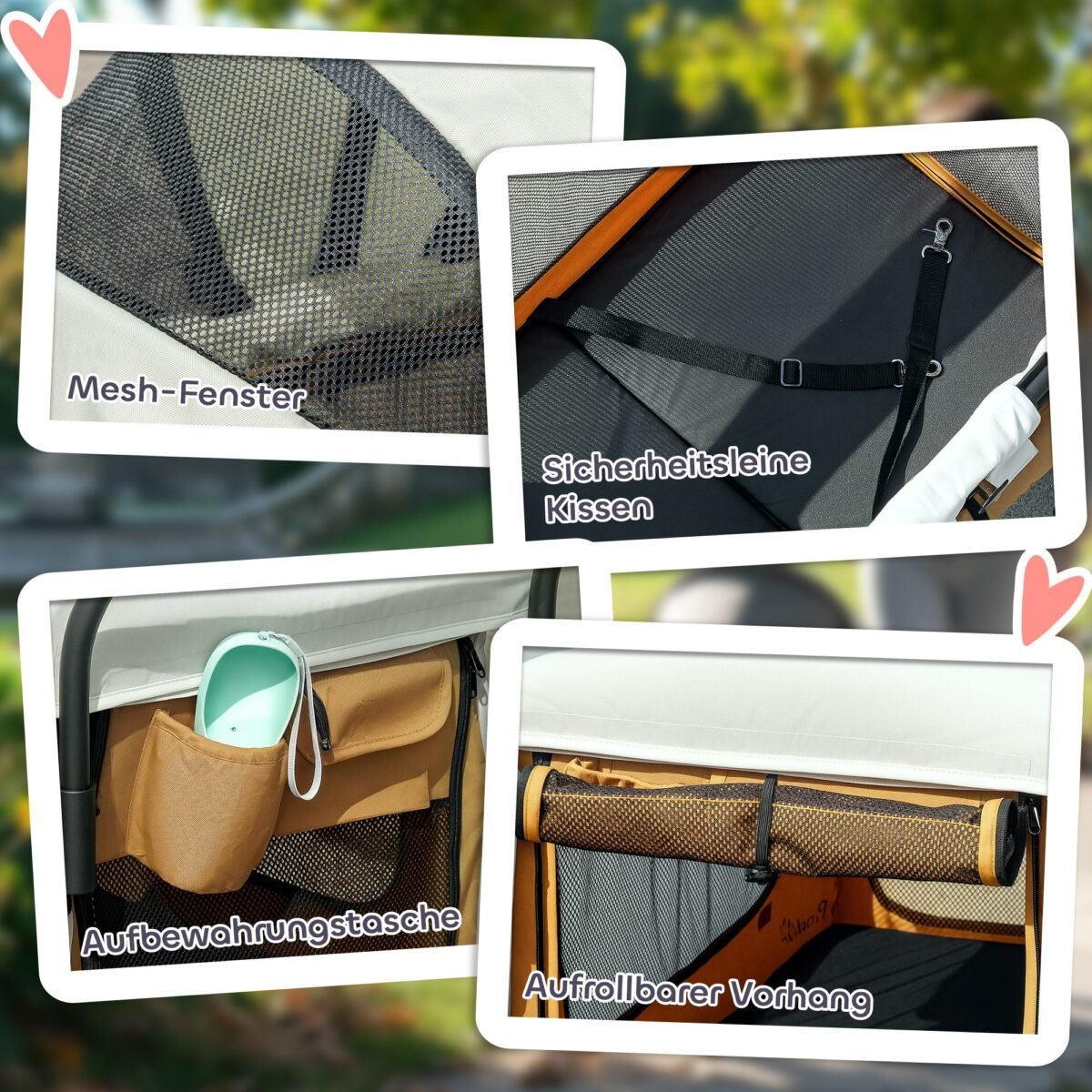 Sulankstomas gyvūnų vežimėlis šunims ir katėms iki 30 kg