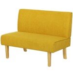 Dvivietė sofa su kordo apmušalais ir storu paminkštinimu