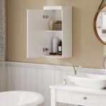 Pakabinama dviejų lygių vonios spintelė