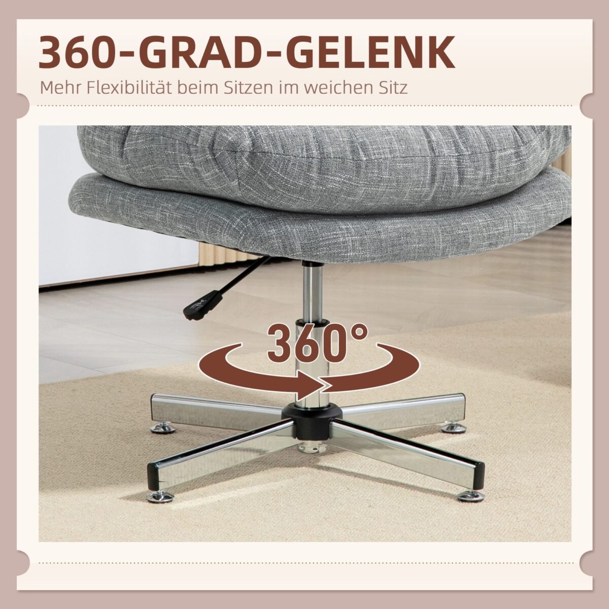 Biuro kėdė be porankių su reguliuojamu aukščiu ir patogia sėdyne