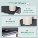 Sieninė kačių draskyklė su platformomis