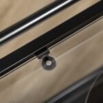 Virtuvinis vežimėlis ant ratukų su 2 grūdinto stiklo lentynomis