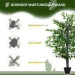 Tikroviškas dirbtinis banjanas vazone 145 cm aukščio