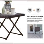 Sulankstomas poliratano lauko staliukas