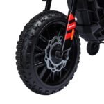 12 V vaikų elektrinis motociklas su nuimamais pagalbiniais ratukais
