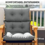 Stora vidaus ir lauko kėdės pagalvėlė su integruotu atlošu