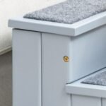 3 pakopų gyvūnų laipteliai su daiktadėže (38 cm aukščio)