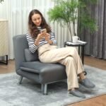 Sulankstomas krėslas-lova su reguliuojama atrama nugarai