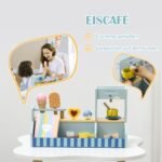 Vaikų medinė žaidimų ledainė su gausiais priedais