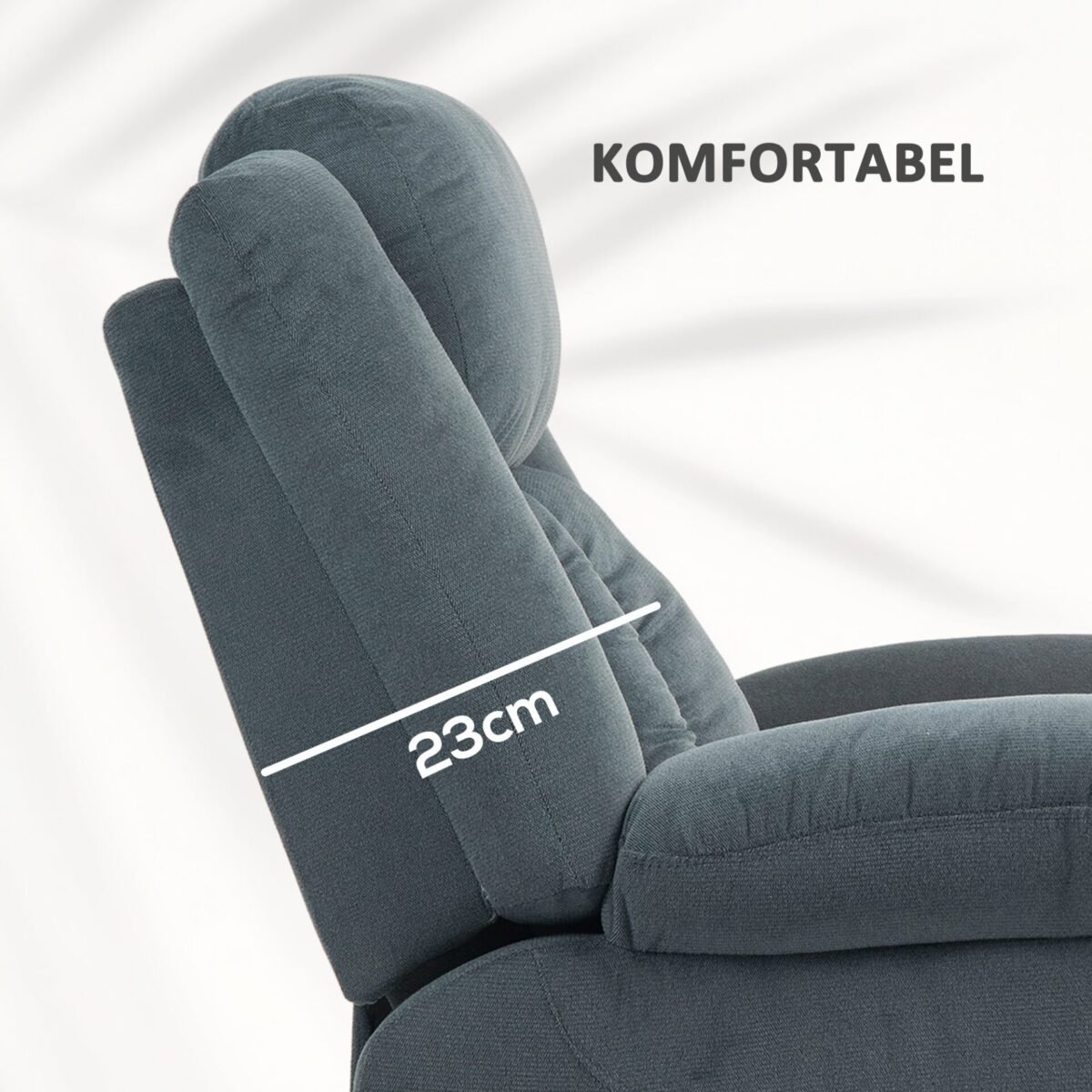 Elektrinis poilsio krėslas su pakėlimo funkcija ir minkštu apmušalu