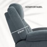 Elektrinis poilsio krėslas su pakėlimo funkcija ir minkštu apmušalu