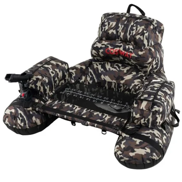 Pripučiamas žvejybinis valtis su irklų atramomis (Žalia)