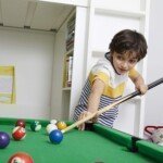 Nešiojamas mini biliardo stalas vaikams (Žalia)