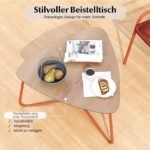 3 dalių lauko baldų komplektas su 2 kėdėmis ir stalu (Oranžinė)