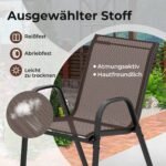 3 dalių lauko baldų komplektas: staliukas ir dvi kėdės (Ruda)