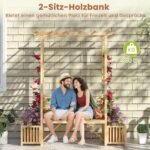 Sodo arka su suoliuku ir gėlių dėžėmis (Natūrali)