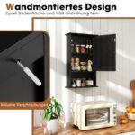 Vonios spintelė su reguliuojama lentyna (Juoda)