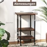 Trijų lygių aukščio reguliuojamas spausdintuvo stovas su ratukais (Ruda)