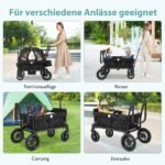 Sulankstomas dvivietis vežimėlis su reguliuojama rankena (Juoda)