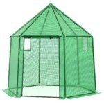 Lauko šiltnamis su PE danga ir atidaromais langais (Žalia)