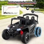 Elektrinis vaikiškas automobilis su nuotolinio valdymo pultu (Juoda)
