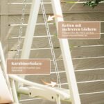 Lauko supynės su metaliniu rėmu ir patogiais čiužiniais (Balta)