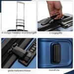 Išplečiamas kelioninis lagaminas su priekine kišene ir TSA spyna (Mėlyna)