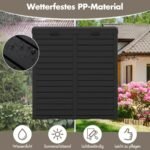 Lauko šiukšliadėžė su dvigubu dangčiu ir ištraukiama plokštele (Juoda)