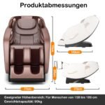 Elektrinis masažinis krėslas su Shiatsu ir Bluetooth funkcija (Smėlio)