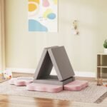 12 dalių putplasčio žaidimų blokų rinkinys su kordiniu apmušalu