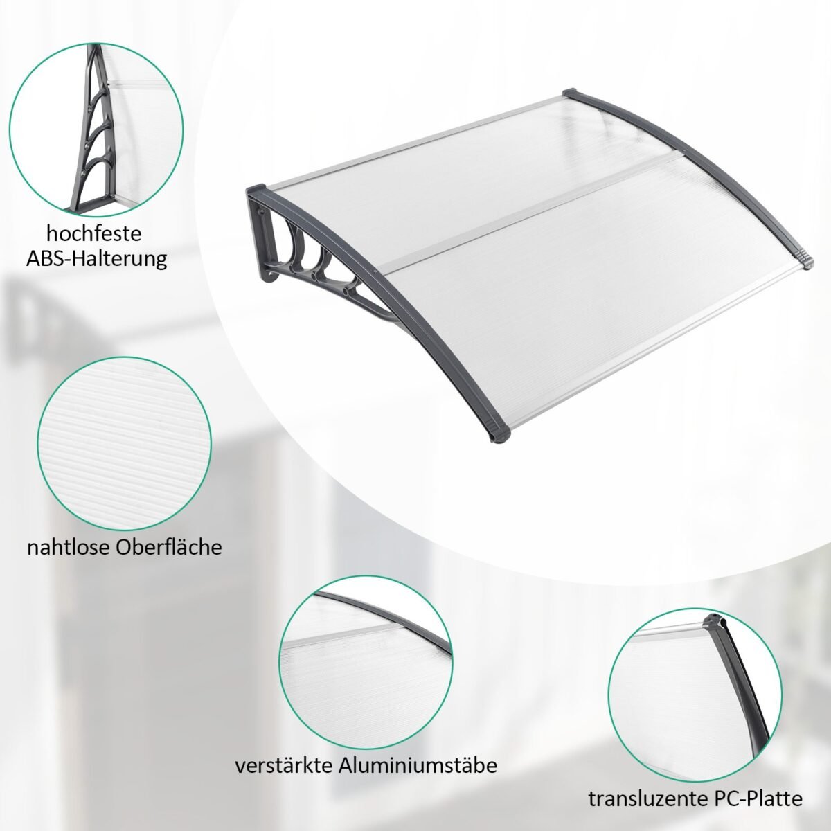 Stoglangis durims ir langams 122x99 cm (Pilka)