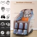 Elektrinis masažinis krėslas su Shiatsu ir Bluetooth funkcija (Smėlio)