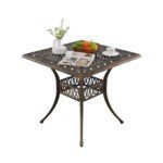 Lauko stalas su skėčio anga stalviršyje (Juoda)