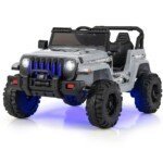 Elektrinis vaikiškas automobilis su 2.4G nuotolinio valdymo pulteliu ir MP3 grotuvu (Pilka)